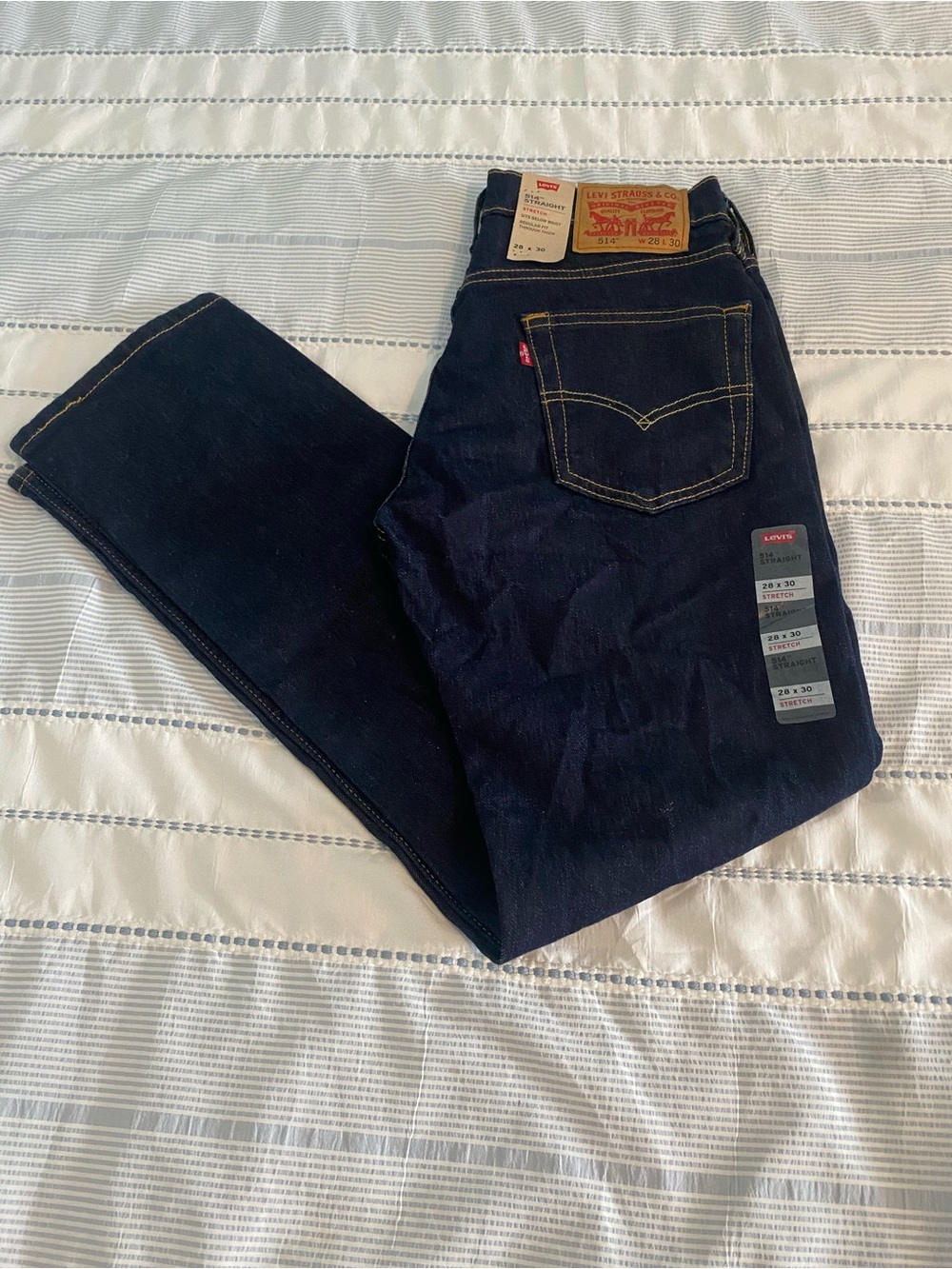 Levi's Men's Dark Indigo Straight Slim Jeans